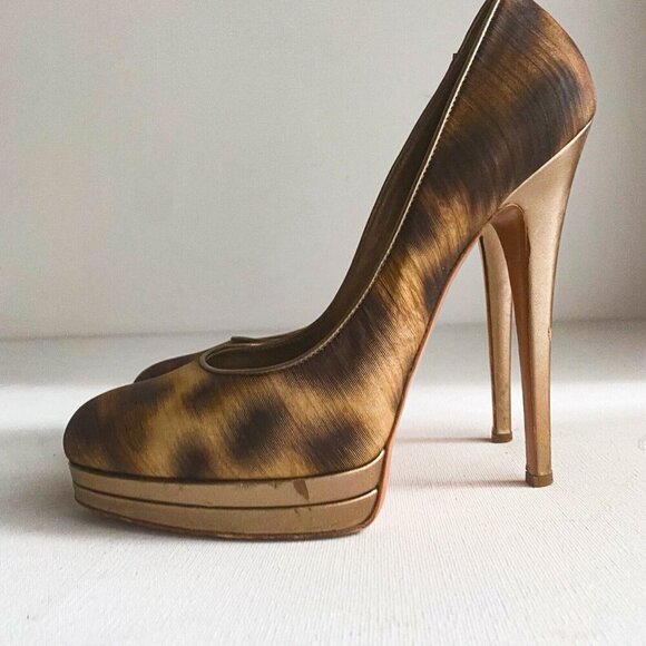 Casadei Animal Print Cheetah Super High Sexy Stiletto Heels 9B - Picture 6 of 9